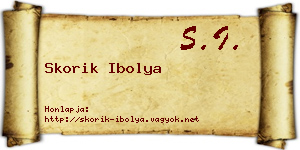 Skorik Ibolya névjegykártya